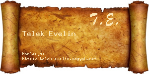 Telek Evelin névjegykártya